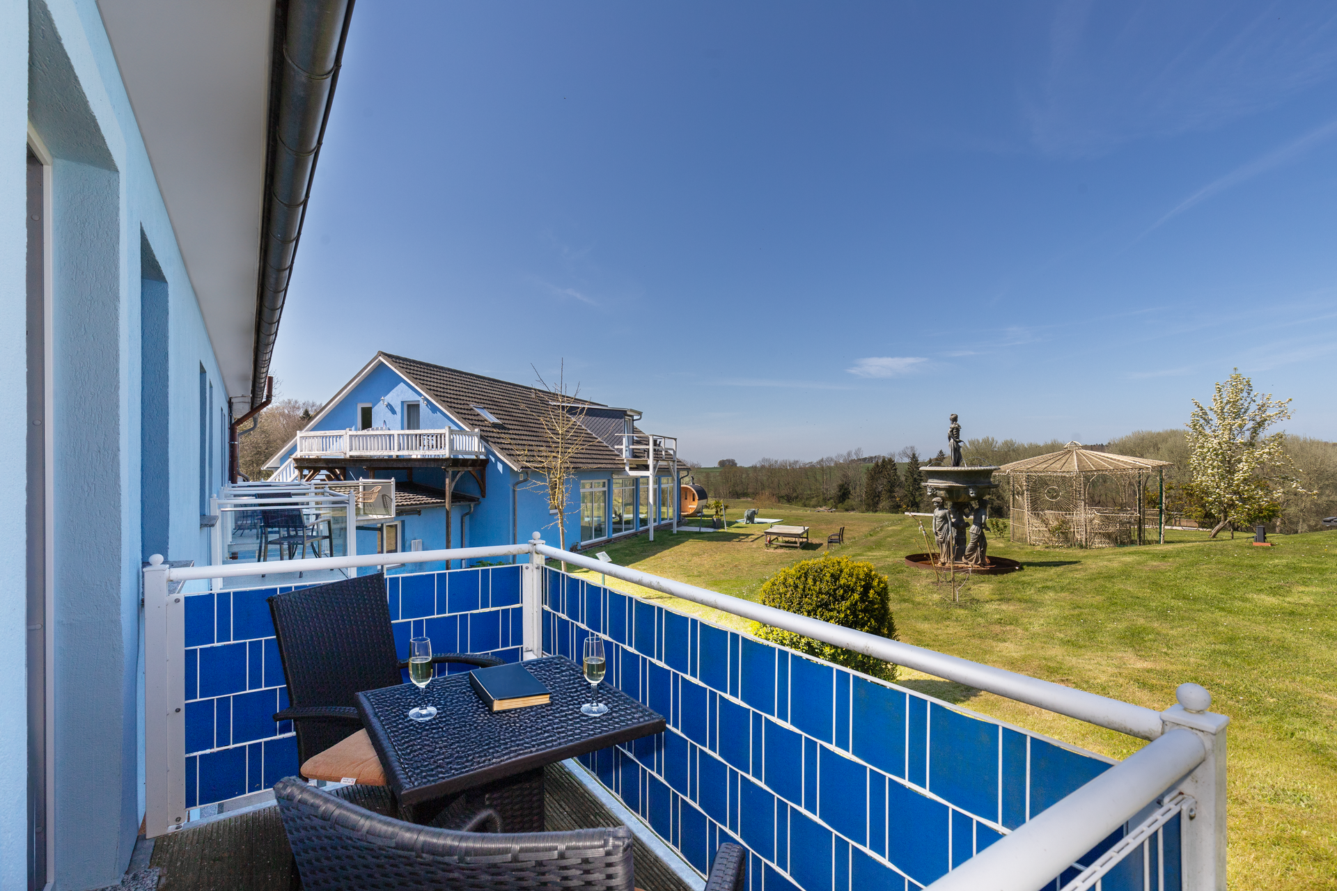 Aussicht vom Balkon vom Hotel Klaus Störtebeker in Jarnitz
